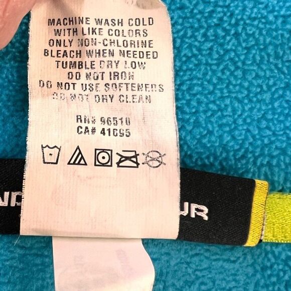 Under Armour Women’s Teal Blue 1/4 Zip Fleece Pullover Soft Warm Activewear M - Picture 6 of 6